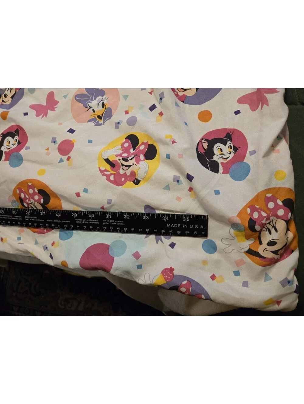 Disney Baby Minnie Mouse Pink & White Reversible Toddler Comforter Blanket 56x42
